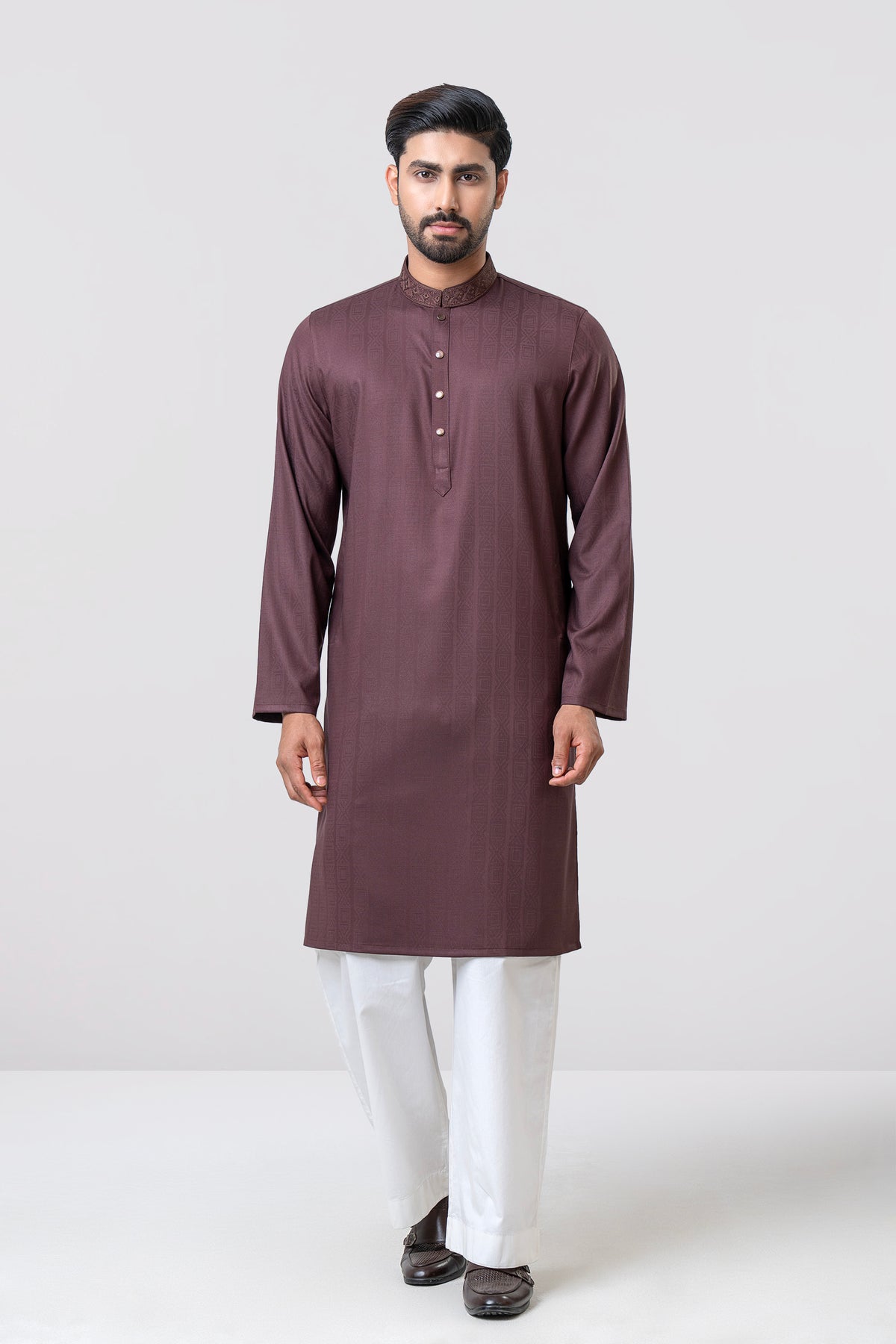 Regular Fit Embroidered Semi-Formal Panjabi