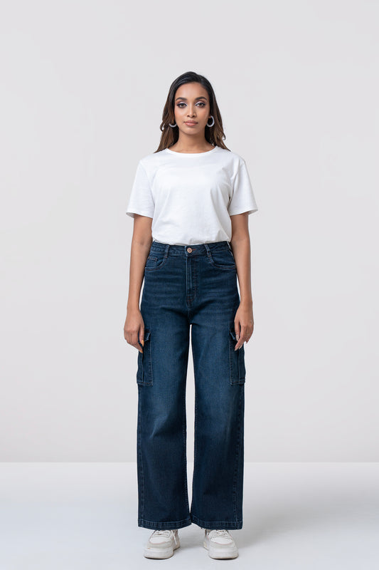 Straight Fit High-Waist Denim