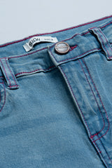 Girls' Denim Bottom (6-8 Years)