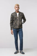 Regular Fit Reversible Printed Twill Jacket