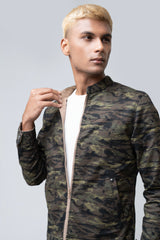 Regular Fit Reversible Printed Twill Jacket