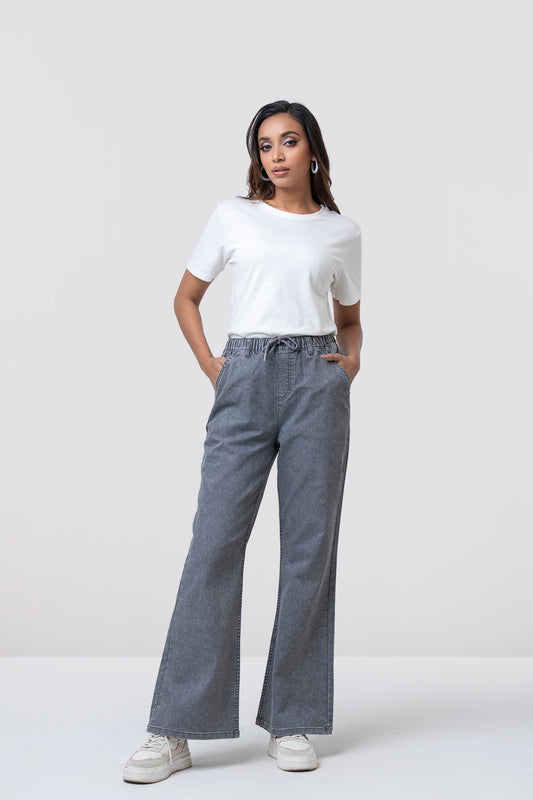 Mid -Waist Bell-Bottom Denim