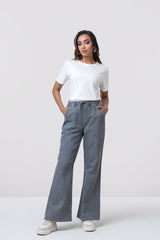 Mid -Waist Bell-Bottom Denim