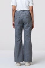 Mid -Waist Bell-Bottom Denim