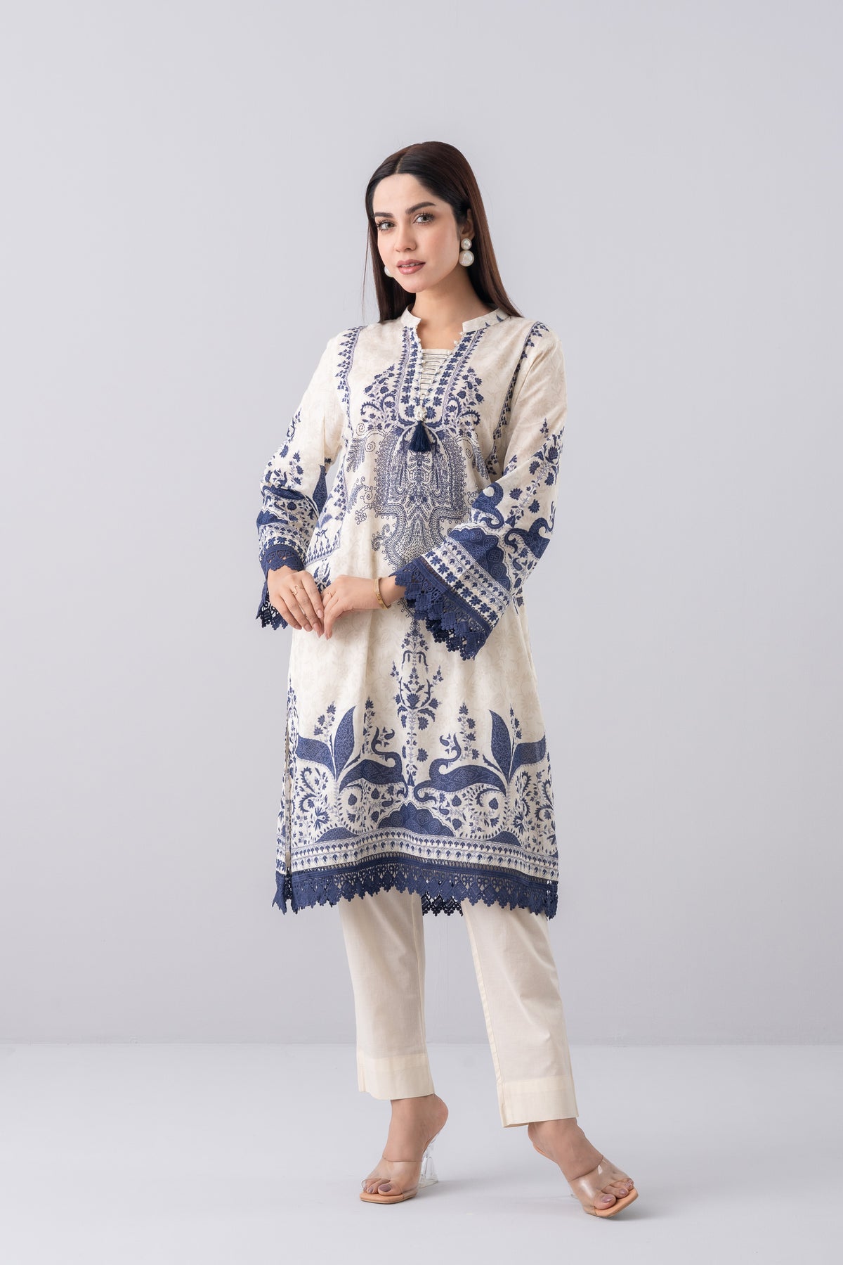 Relaxed Fit Digital Printed Lawn Kurta