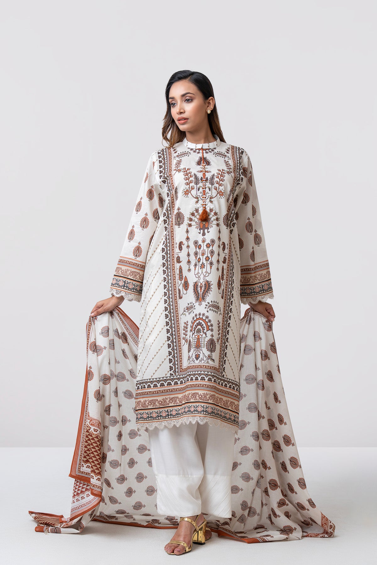 Relaxed Fit Printed Two-Piece Lawn