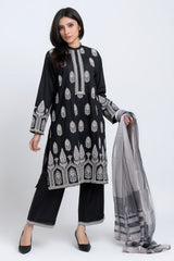 Relaxed Fit Embroidered Three-Piece Lawn