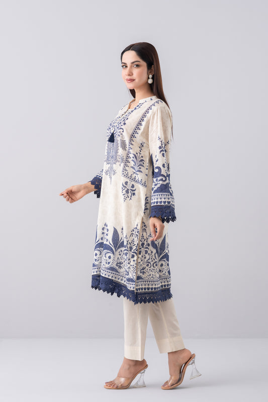 Relaxed Fit Digital Printed Lawn Kurta