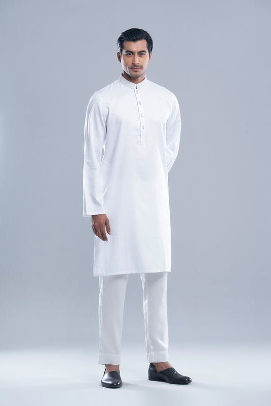 Regular Fit Embroidered Semi-Formal Panjabi