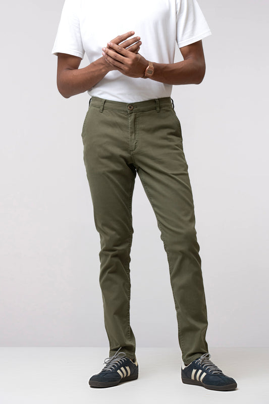 Slim Fit Solid Chinos