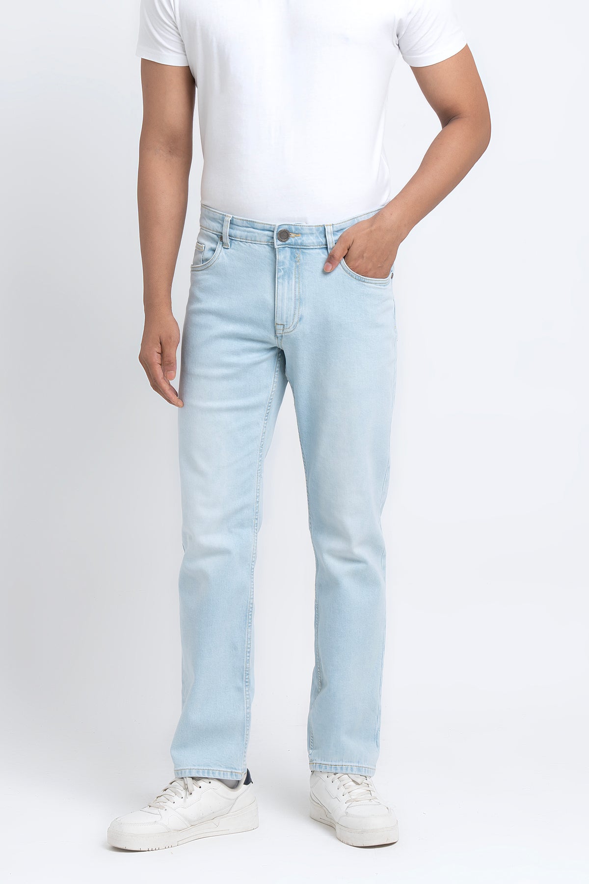 Straight Fit Sky Blue Jeans