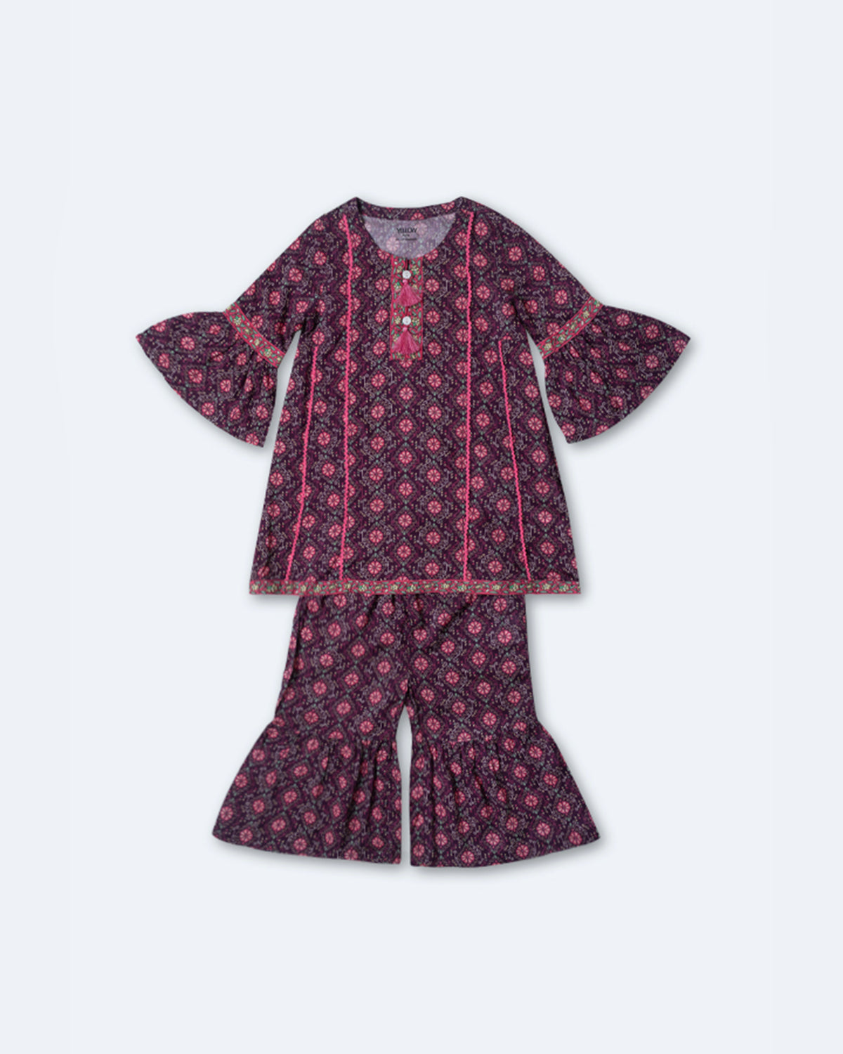 Newborn Girls' Ethnic Set (3-6 Months)