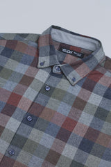 Regular Fit Checkered Casual Shirt