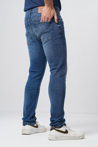 Blue Bird Dobby Slim Fit Jeans
