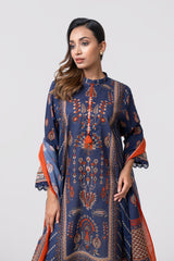 Relaxed Fit Printed Two-Piece Lawn