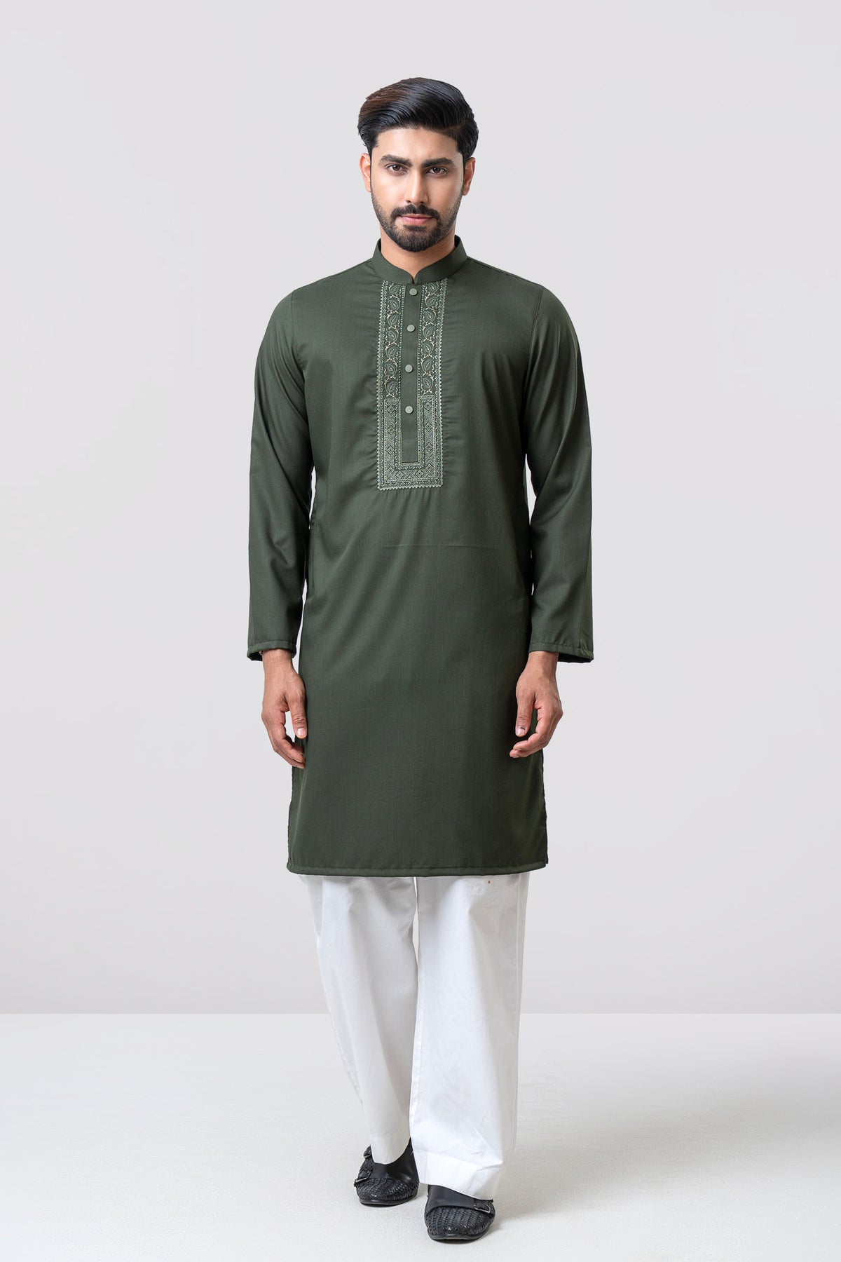 Regular Fit Embroidered Semi-Formal Panjabi