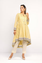 Ready-to-wear Printed Lawn Kurta with Tassels