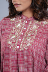 Short-Length Embroidered Ethnic Kurti