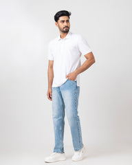 Relaxed Fit Solid Polo Shirt