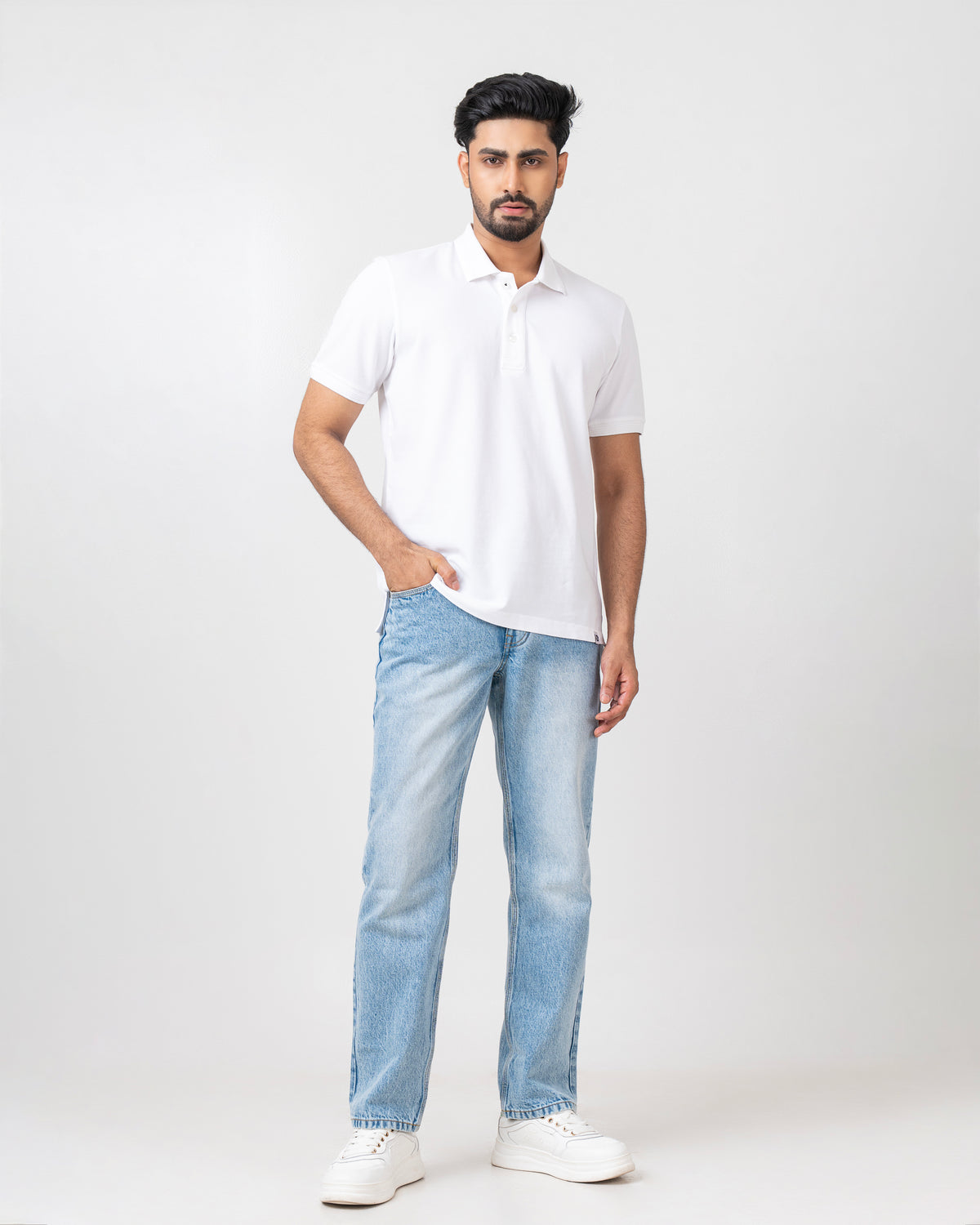 Relaxed Fit Solid Polo Shirt
