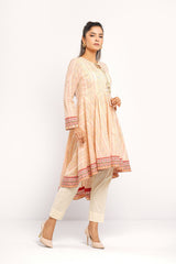 Ready-to-wear Printed Lawn Kurta with Tassels
