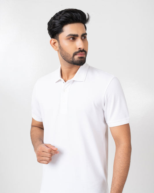 Relaxed Fit Solid Polo Shirt