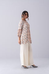 AOP Digital Floral Printed Fashion Top - Mystika