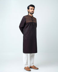 Regular Fit Embroidered Semi-Formal Panjabi