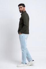 Regular Fit Twill Shacket