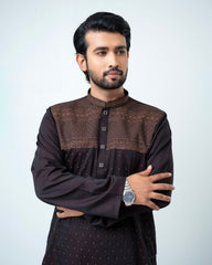 Regular Fit Embroidered Semi-Formal Panjabi