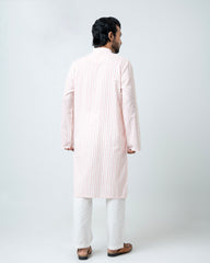 Regular Fit Stripe-Printed Panjabi