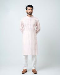 Regular Fit Stripe-Printed Panjabi