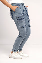 Regular Fit Fashion Denim with Cargo Patch Pocket