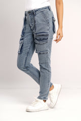 Regular Fit Fashion Denim with Cargo Patch Pocket