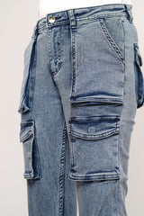 Regular Fit Fashion Denim with Cargo Patch Pocket