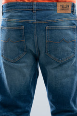 Tapered Fit Mid Blue Jeans