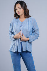 Short-Length Embroidered Bolero Top