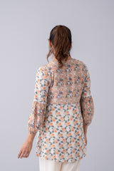 AOP Digital Floral Printed Fashion Top - Mystika