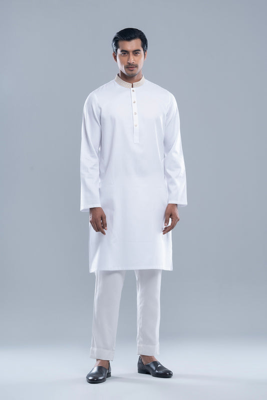 Regular Fit Embroidered Semi-Formal Panjabi