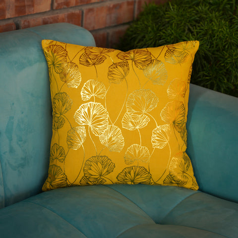 Cushion Cover  - Yellow Printed