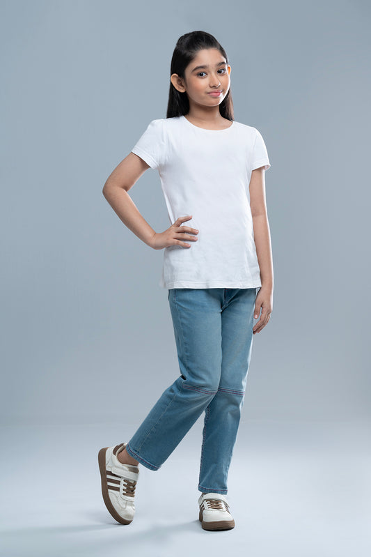 Girls' Denim Bottom (6-8 Years)