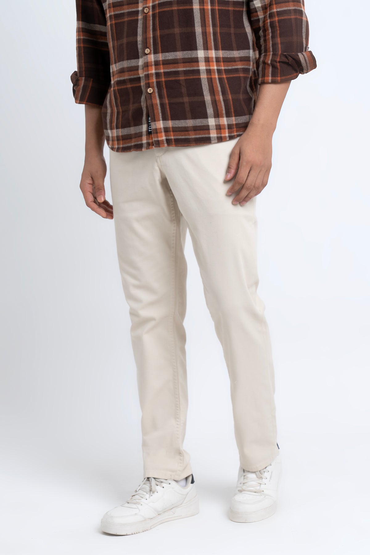 Regular Fit Solid Chinos