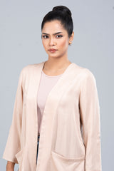 Satin Bolero Top with Three-Quarter Sleeves