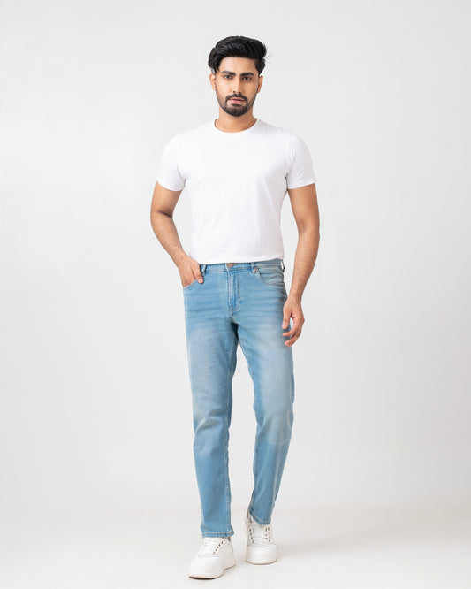 Straight Fit Blue Jeans
