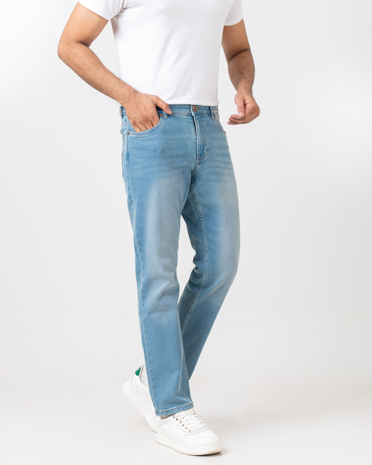 Straight Fit Blue Jeans