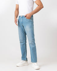 Straight Fit Blue Jeans