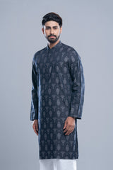 Regular Fit Jacquard Semi-Formal Panjabi