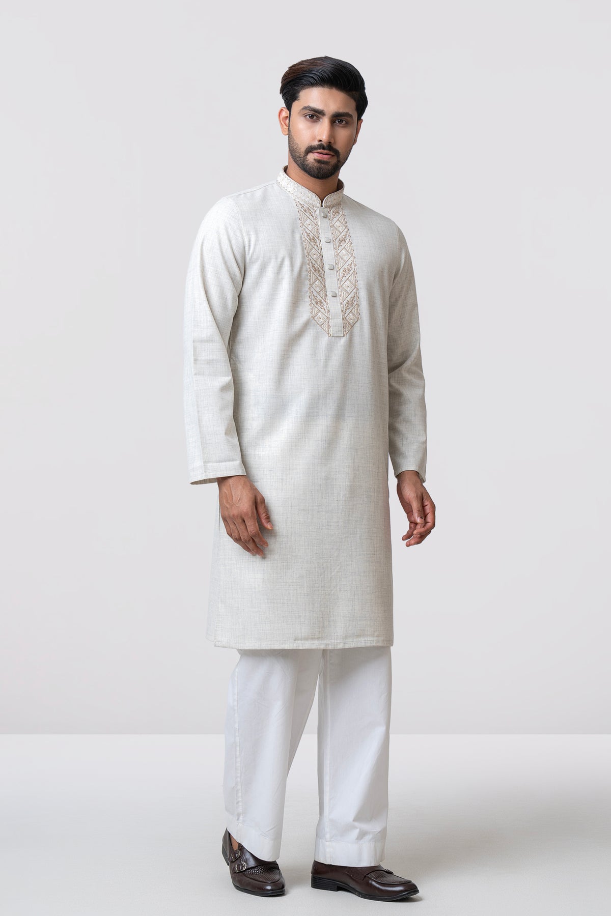Regular Fit Embroidered Formal Panjabi