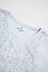 Relaxed Fit Silver Marble Shimmer T-Shirt - Bling