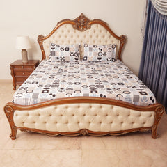 Bed Sheet - WHITE Multi (Single Size)